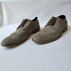 Joseph Abboud Mens suede wingtip shoes Grey Size 10 Preppy‎ Classic